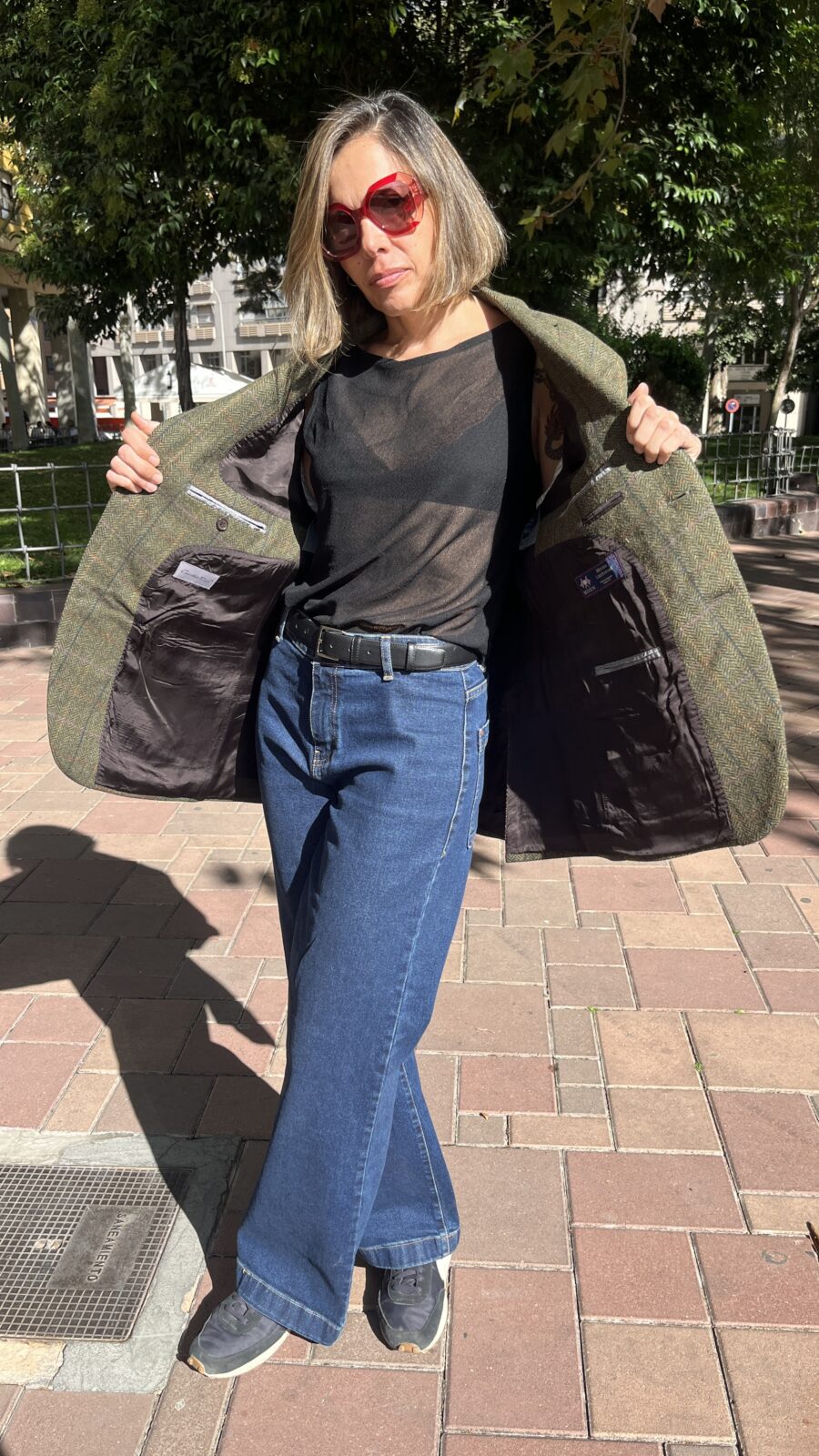 Americana tweed espiga en lana Merino Emidio Tucci Años 90 - Imagen 11