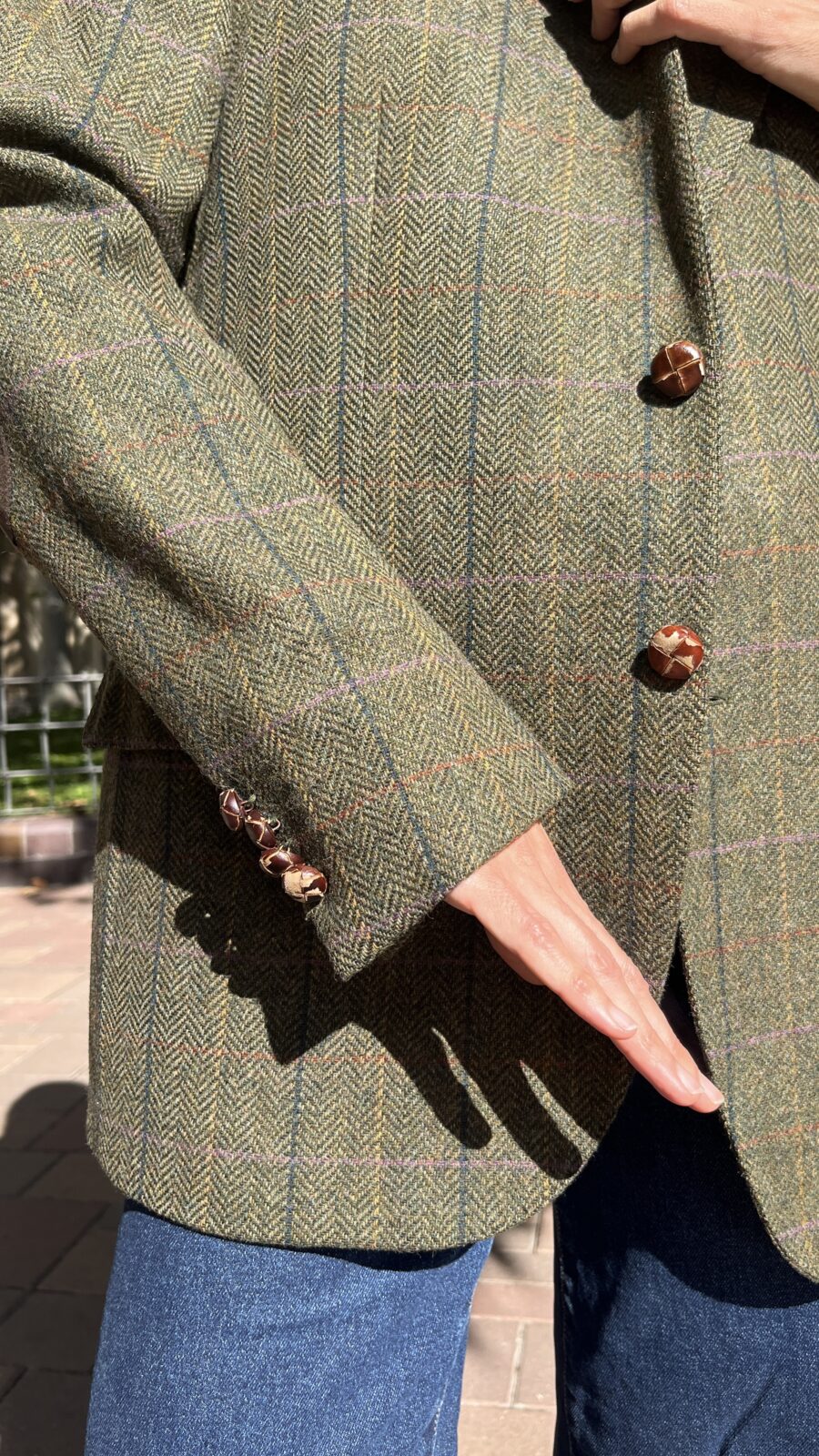 Americana tweed espiga en lana Merino Emidio Tucci Años 90 - Imagen 12