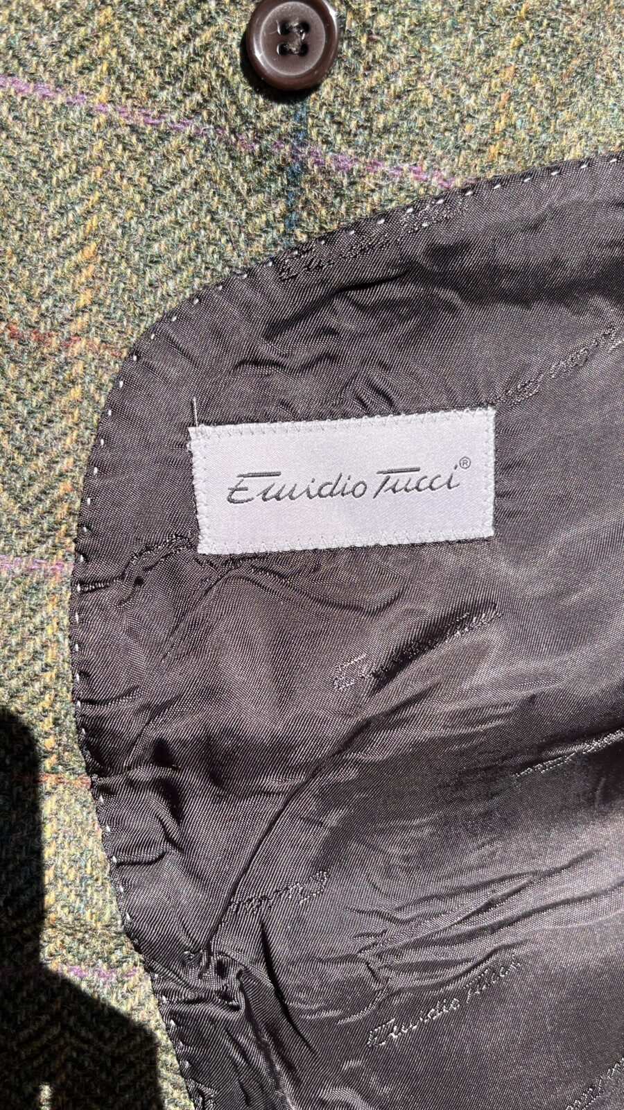 Americana tweed espiga en lana Merino Emidio Tucci Años 90 - Imagen 13