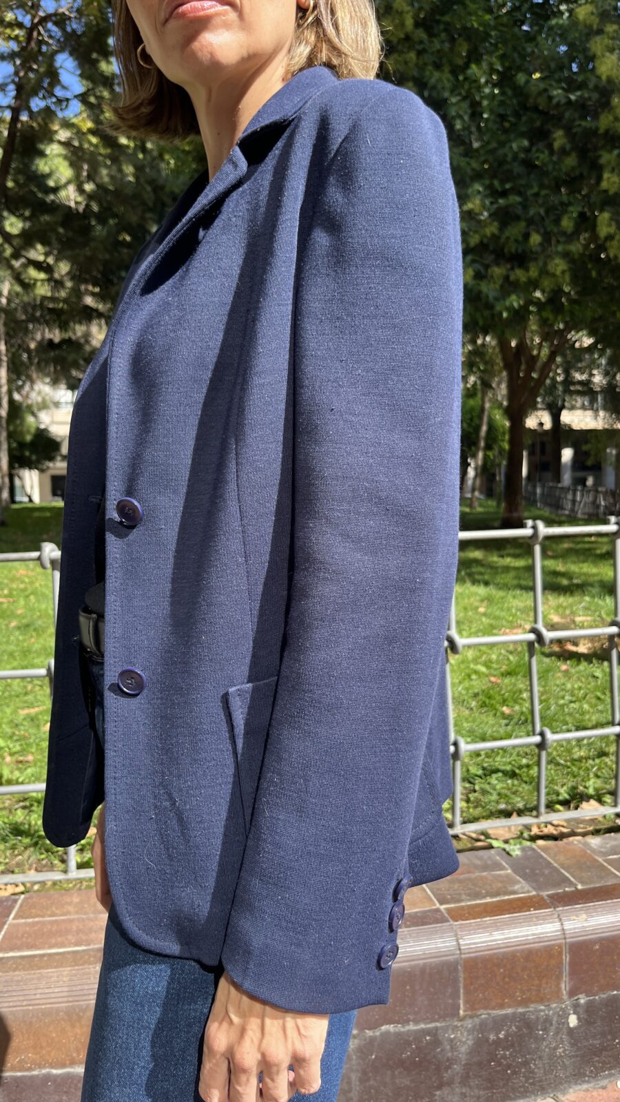 Americana azul marino “Romy – Alta Confección (Zaragoza)”, años 80 - Imagen 7